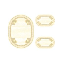 BRAGA 98730 (Ovale, ( O 100X130 + 2O 60X100 ), ECRU)