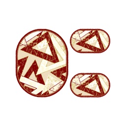 BRAGA 98710 (Oval, ( O 100X130 + 2O 60X100 ), BORDEAUX)
