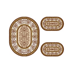 BRAGA 98740 (Oval, ( O 100X130 + 2O 60X100 ), MARRON BORDEAUX)
