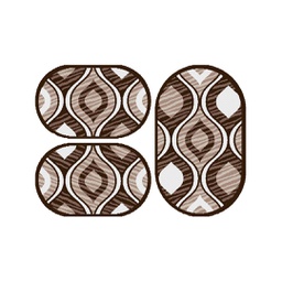 CIRTA 93040 (Ovale, ( O 80X130 + 2O 65X100 ), MARRON BORDEAUX)