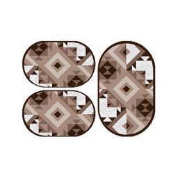 سيرتا 93270 (بيضوي, ( O 80X130 + 2O 65X100 ), بني عنابي)