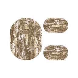 ANKARA 90880 (Oval, ( O 100X130 + 2O 60X100 ), MARRON CAFE)