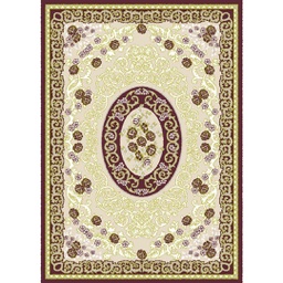فالينسيا 92680 (مستطيل, 200X280, بني عنابي / قشدي)