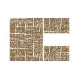 ANKARA 98450 (Rectangulaire, ( T 100X130 + 2T 60X100 ), MARRON CAFE)