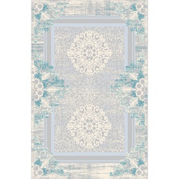 OZEL 96740 (Rectangulaire, 200X280, SHRINK GRIS CLAIR / BLEU TRQ)