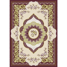 VALENCIA 93000 (Rectangulaire, 200X280, MARRON BORDEAUX_CREME)