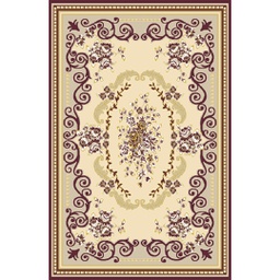 VALENCIA 92760 (Rectangulaire, 200X280, MARRON BORDEAUX_CREME)