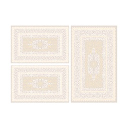 MADRID 92930 (Rectangulaire, ( T 80X130 + 2T 65X100 ), ECRU SHRINK - ECRU)