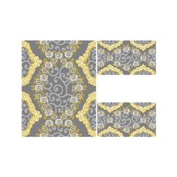 أزهر 98820 (مستطيل, ( T 100X130 + 2T 60X100 ), رمادي قاتم)