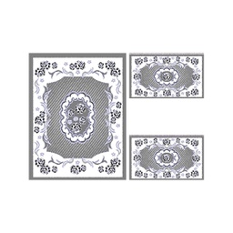 AZHAR 97170 (Rectangulaire, ( T 100X130 + 2T 60X100 ), GRIS FONCE)