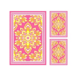 AZHAR 97160 (Rectangular, ( T 150X220 + 2T 60X110 ), ROSE BONBON)