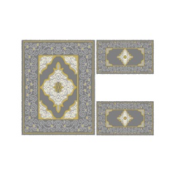أزهر 97150 (مستطيل, ( T 100X130 + 2T 60X100 ), رمادي قاتم)