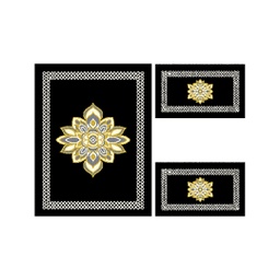 أزهر 97160 (مستطيل, ( T 100X130 + 2T 60X100 ), أسود)