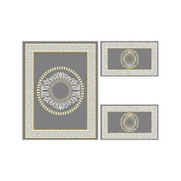 AZHAR 98800 (Rectangular, ( T 100X130 + 2T 60X100 ), GRIS FONCE)