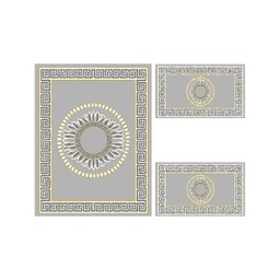 AZHAR 98800 (Rectangulaire, ( T 100X130 + 2T 60X100 ), GRIS CLAIRE)