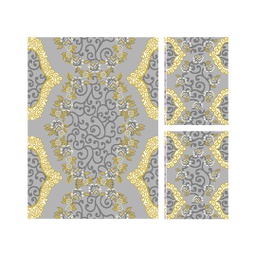 AZHAR 98820 (Rectangulaire, ( T 150X220 + 2T 60X110 ), GRIS CLAIRE)