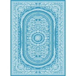 NOUR 95282 (Rectangulaire, 200X275, BLEU TURQUOISE)