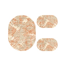 ANKARA A1170 (Oval, ( O 100X130 + 2O 60X100 ), BRIQUE)