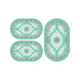 بلازا 9235F (بيضوي, ( O 80X130 + 2O 65X100 ), أزرق)