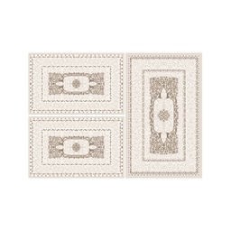 MADRID 92930 (Rectangulaire, ( T 80X130 + 2T 65X100 ), ECRU SHRINK_BRONZE)