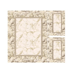 MUGLA 96520 (Rectangulaire, ( T 160X220 + 2T 60X110 ), ECRU SHRINK - IVOIRE)