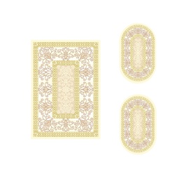 براغا 98740 (مجموعات مختلفة, ( T 155X220 + 2O 90X55 ), بيج فاتح)