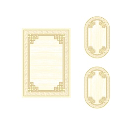 براغا 98730 (مجموعات مختلفة, ( T 155X220 + 2O 90X55 ), بيج فاتح)