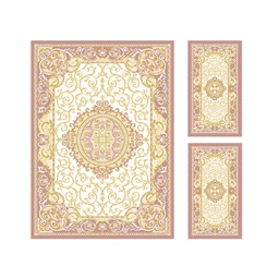 VALENCIA 51133 (Rectangular, ( T 160X220 + 2T 60X110 ), BOIS DE ROSE_CREME)