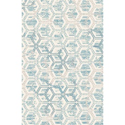 MADRID 99860 (Rectangular, 200X280, ECRU SHRINK / BLEU TURQUOISE)
