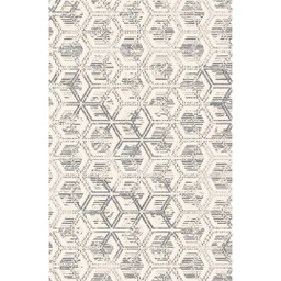 MADRID 99860 (Rectangulaire, 200X280, ECRU SHRINK  - GRIS FONCÈ)