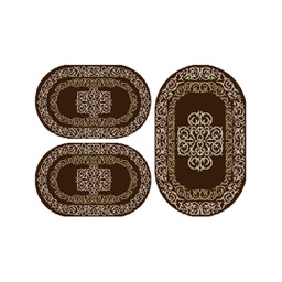 بلازا 9676F (بيضوي, ( O 80X130 + 2O 65X100 ), لون القهوة البني)