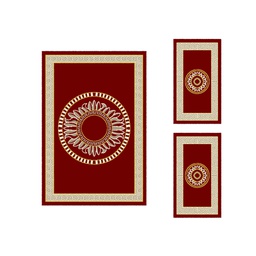 AZHAR 98800 (Rectangulaire, ( T 150X220 + 2T 60X110 ), BORDEAUX)