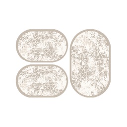 أنقرة 8888A (بيضوي, ( O 80X130 + 2O 65X100 ), عاجي)