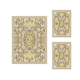 PRINTEMPS 71850 (Rectangular, ( T 150X220 + 2T 75X120 ), IVOIRE CLAIRE)