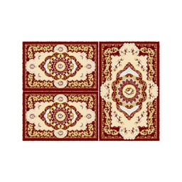 VALENCIA 93000 (Rectangular, ( T 80X130 + 2T 65X100 ), BORDEAUX_CREME)