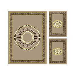 AZHAR 98800 (Rectangulaire, ( T 150X220 + 2T 60X110 ), IVOIRE)