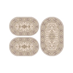 VALENCIA 51122 (Ovale, ( O 80X130 + 2O 65X100 ), IVOIRE CLAIRE_CREME)
