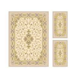 VALENCIA 51122 (Rectangular, ( T 160X220 + 2T 60X110 ), IVOIRE CLAIRE_CREME)