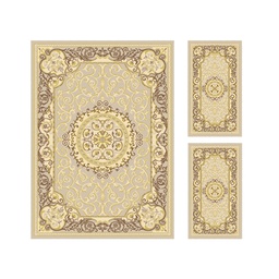 VALENCIA 51132 (Rectangulaire, ( T 160X220 + 2T 60X110 ), IVOIRE CLAIRE_CREME)