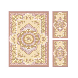 VALENCIA 93003 (Rectangular, ( T 160X220 + 2T 60X110 ), BOIS DE ROSE_CREME)