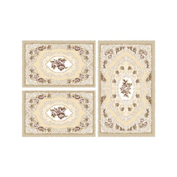 VALENCIA 92940 (Rectangulaire, ( T 80X130 + 2T 65X100 ), IVOIRE CLAIRE_CREME)