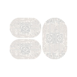 دبي A0971 (بيضوي, ( O 80X130 + 2O 65X100 ), رمادي فاتح)