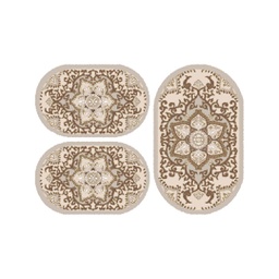 VALENCIA 58291 (Ovale, ( O 80X130 + 2O 65X100 ), IVOIRE CLAIRE_CREME)