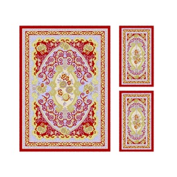 VALENCIA 71860 (Rectangular, ( T 160X220 + 2T 60X110 ), BORDEAUX_CREME)