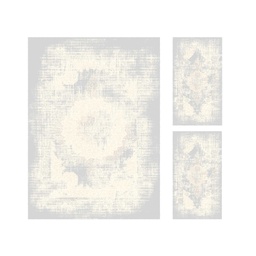 DUBAI A0131 (Rectangulaire, ( T 160X220 + 2T 60X110 ), GRIS CLAIRE)