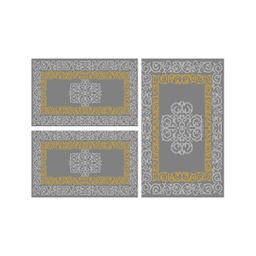 PLAZA 96760 (Rectangular, ( T 80X130 + 2T 65X100 ), GRIS FONCE)