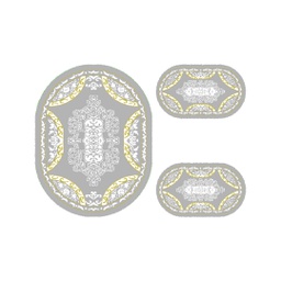 PLAZA 92370 (Ovale, ( O 100X130 + 2O 60X100 ), GRIS CLAIRE)