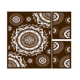 CIRTA 92675 (Rectangulaire, ( T 150X220 + 2T 60X110 ), MARRON BORDEAUX)