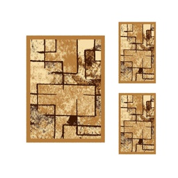 NOUR 6305X (Rectangulaire, ( T 100X137 + 2T 66X110 ), MARRON MIEL)