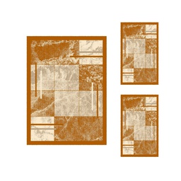 NOUR 6334X (Rectangulaire, ( T 100X137 + 2T 66X110 ), BRIQUE FONCE)
